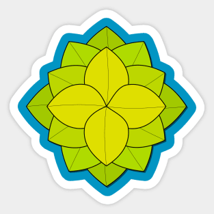 Green Succulent Sticker